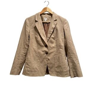 J.Crew Refined Linen Blend Blazer Vintage Sandstone Size 4 Business Casual Work